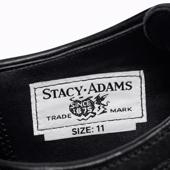 Stacy Adams Dayton Wingtip Oxford Black Patent Croc Embossed Dress Shoes Mens 11 - Picture 5 of 7